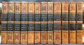 ANTIQUE 1833 LORD BYRON'S WORKS, FINE LEATHER BINDINGS, GILT DECORATION, ENGRAVED PLATES, 12 VOLUMES