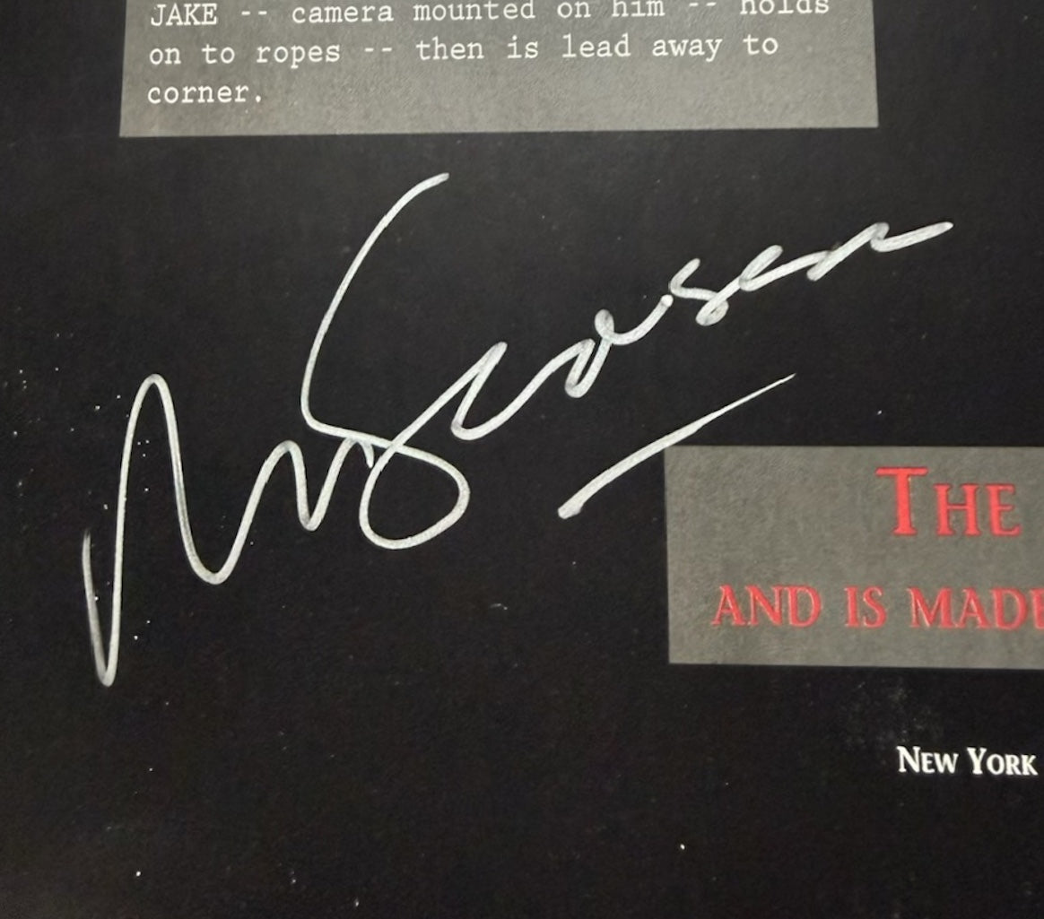 MARTIN SCORSESE HAND SIGNED, 1998 NEW YORK FILM FESTIVAL POSTER WITH RAGING BULL STORYBOARDS WITH COA, 28IN x 34.5IN (71cm x 88cm)