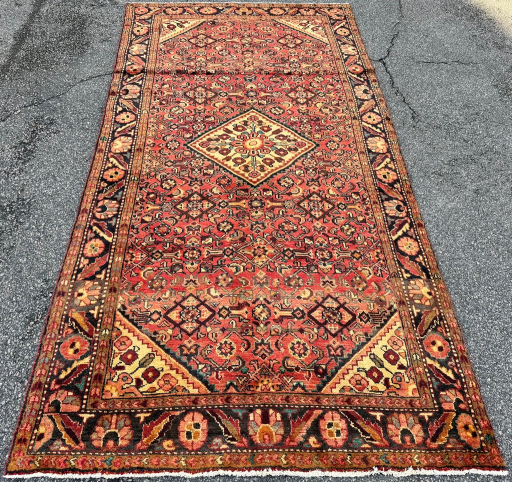 ANTIQUE PERSIAN HAMADAN HERATI RUG, 5.0 x 9.9 (152cm x 297cm)