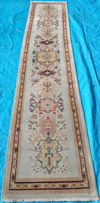 PERSIAN KERMAN HAND KNOTTED RUNNER, 2.8 x 12.5 (81cm x 378cm)