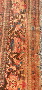 MANSION SIZED, ANTIQUE PERSIAN FARAHAN HAND KNOTTED RUG, DISTRESSED, 10.7 x 17.4 (323cm x 528cm)