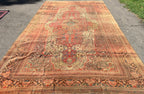 MANSION SIZED, ANTIQUE PERSIAN FARAHAN HAND KNOTTED RUG, DISTRESSED, 10.7 x 17.4 (323cm x 528cm)