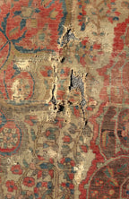MANSION SIZED, ANTIQUE PERSIAN FARAHAN HAND KNOTTED RUG, DISTRESSED, 10.7 x 17.4 (323cm x 528cm)