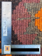 VINTAGE SIGNED, QASHQAI KILIM HAND KNOTTED RUNNER, DISTRESSED, 5.6 x 13.9 (168cm x 419cm)