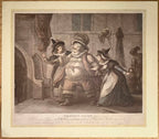 1792 HENRY WILLIAM BUNBURY, JOHN CHAPMAN FALSTAFF’S ESCAPE, HAND-COLORED SHAKESPEARE ENGRAVING, 24IN x 28IN (61cm x 71cm)