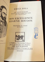 EMILE ZOLA LES ROUGON-MACQUART, COMPLETE 20 VOL. LEATHER SET, JEAN DE BONNOT PARIS, FROM ESTATE OF WHITE HOUSE CHEF PIERRE CHAMBRIN WITH COA, 1983
