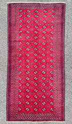 BUKHARA HAND KNOTTED RUG WITH 200+ KPSI, 4.9 X 10.0 (145cm x 305cm)