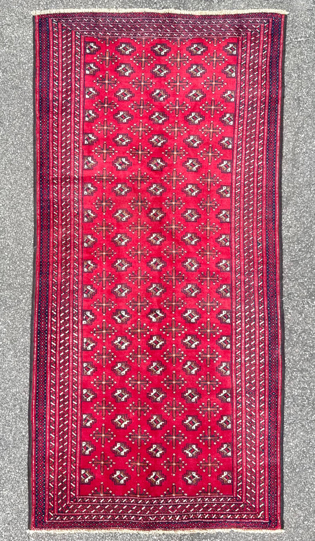 BUKHARA HAND KNOTTED RUG WITH 200+ KPSI, 4.9 X 10.0 (145cm x 305cm)