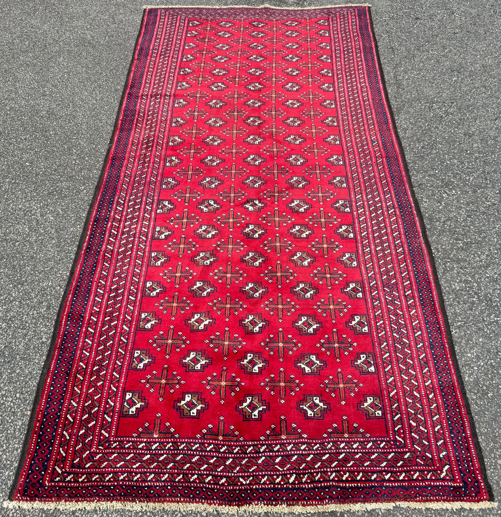 BUKHARA HAND KNOTTED RUG WITH 200+ KPSI, 4.9 X 10.0 (145cm x 305cm)