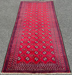 BUKHARA HAND KNOTTED RUG WITH 200+ KPSI, 4.9 X 10.0 (145cm x 305cm)