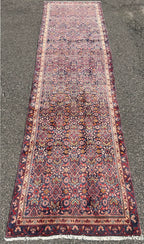 ANTIQUE PERSIAN BIDJAR HAND KNOTTED RUNNER, 3.2 x 12.3 (97cm x 373cm)
