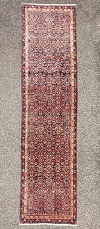 ANTIQUE PERSIAN BIDJAR HAND KNOTTED RUNNER, 3.2 x 12.3 (97cm x 373cm)