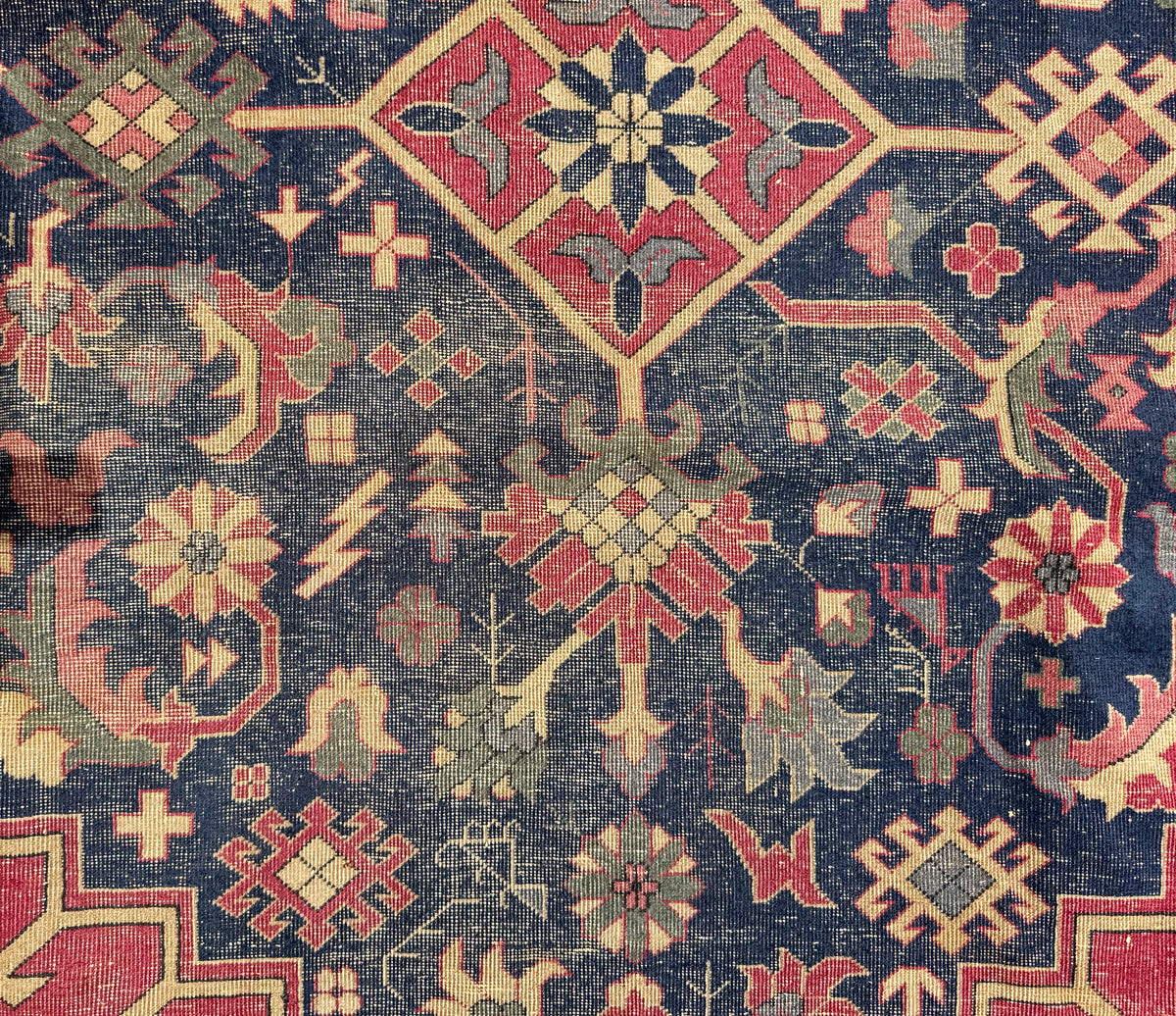 ANTIQUE SIGNED MANSION PERSIAN SERAPI HAND KNOTTED RUG, 12.3 x 20.6 (373cm x 625cm)