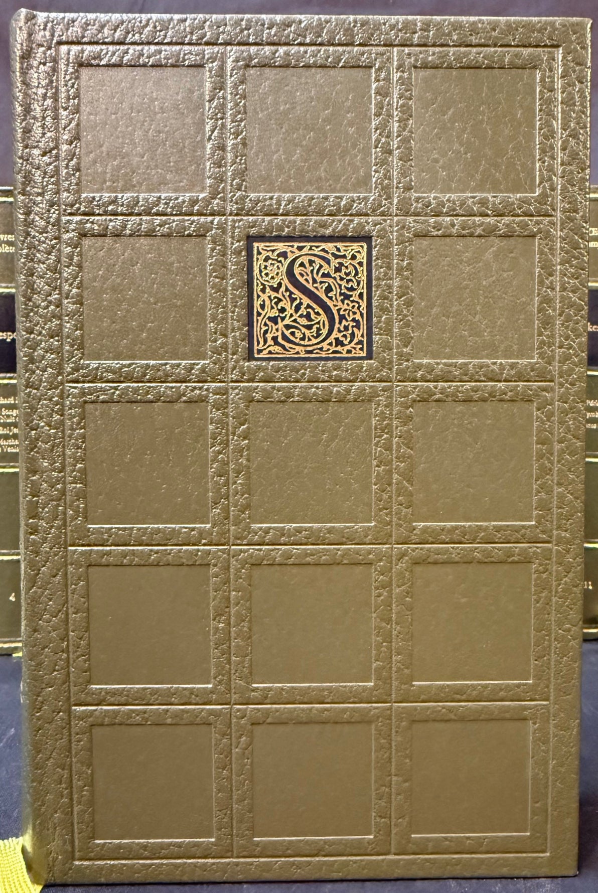 SHAKESPEARE COMPLETE WORKS, 12 VOL. FRENCH LEATHER SET, PIERRE CHAMBRIN WHITE HOUSE CHEF LIBRARY WITH COA