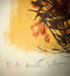 RUTH SCHLOSS (1922–2013) SIGNED E.A. ARTIST’S PROOF COLOR LITHOGRAPH OF A SEATED WOMAN, 25IN x 29IN (64cm x 74cm)