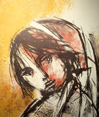 RUTH SCHLOSS (1922–2013) SIGNED E.A. ARTIST’S PROOF COLOR LITHOGRAPH OF A SEATED WOMAN, 25IN x 29IN (64cm x 74cm)