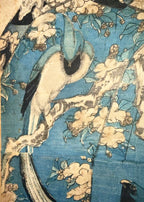 RARE ORIGINAL KEISAI EISEN (1790–1848) EDO PERIOD UKIYO-E WOODBLOCK PRINT, VERTICAL DIPTYCH (KAKEMONO-E) WITH COA, 18IN x 36IN (46cm x 91cm)