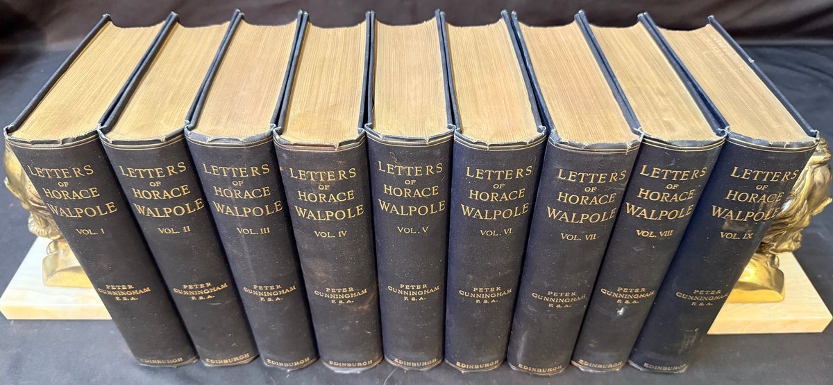 THE LETTERS OF HORACE WALPOLE, 9 VOLUMES, 1906