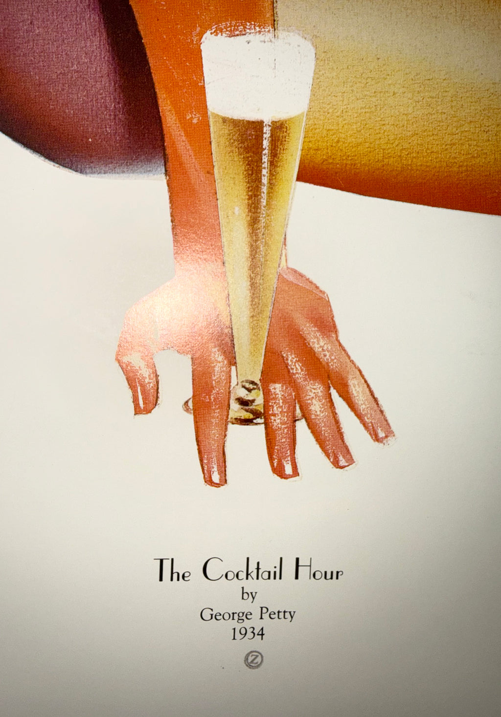 GEORGE PETTY (1894-1975) TITLED THE COCKTAIL HOUR 1934, LARGE 1985 PIN-UP GRAPHICS ART DECO LITHOGRAPH, 30IN x 40IN (76cm x 102cm)