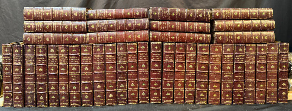 THE NOVELS OF CHARLES LEVER, EDITION DE LUXE, 37 VOLUMES, 1866