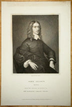 1829 WILLIAM HOLL ENGRAVING OF JOHN SELDEN AFTER DANIEL MYTENS, BODLEIAN LIBRARY OXFORD, 14.5IN x 16.5IN (37cm x 42cm)