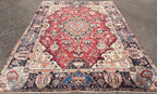 ANTIQUE PERSIAN KASHMAR ARCHEOLOGY HAND KNOTTED RUG, 10.0 x 12.7 (305cm x 384cm)