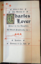 THE NOVELS OF CHARLES LEVER, EDITION DE LUXE, 37 VOLUMES, 1866