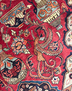 ANTIQUE PERSIAN KASHMAR ARCHEOLOGY HAND KNOTTED RUG, 10.0 x 12.7 (305cm x 384cm)