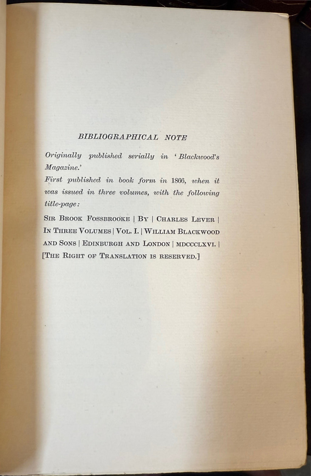 THE NOVELS OF CHARLES LEVER, EDITION DE LUXE, 37 VOLUMES, 1866