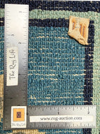 MANSION ANTIQUE CHINESE ART DECO HAND-KNOTTED RUG, INDIGO FIELD, MINIMALIST OPEN DESIGN, 1920S, 12.1 x 19.6 (368cm x 594cm)