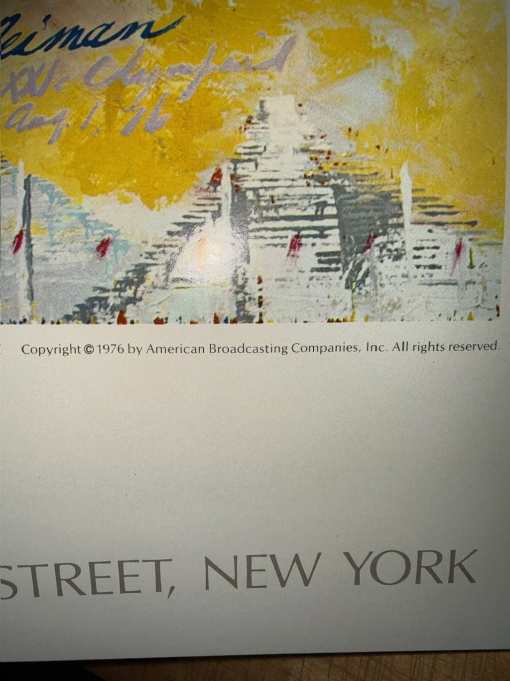 VINTAGE 1976 LEROY NEIMAN (1921-2012) "OLYMPIC RING" HAMMER GALLERIES EXHIBITION POSTER, MONTREAL OLYMPICS, 27IN x 34IN (69cm x 86cm)