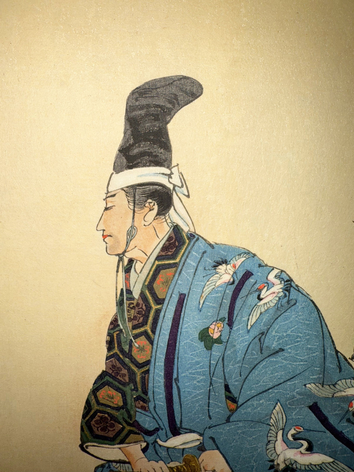 ANTIQUE ORIGINAL JAPANESE DIPTYCH WOODBLOCK PRINTS BY TSUKIOKA KOGYO (1869-1927) TITLED ATAKA, 19.5IN x 24IN (50cm x 61cm)