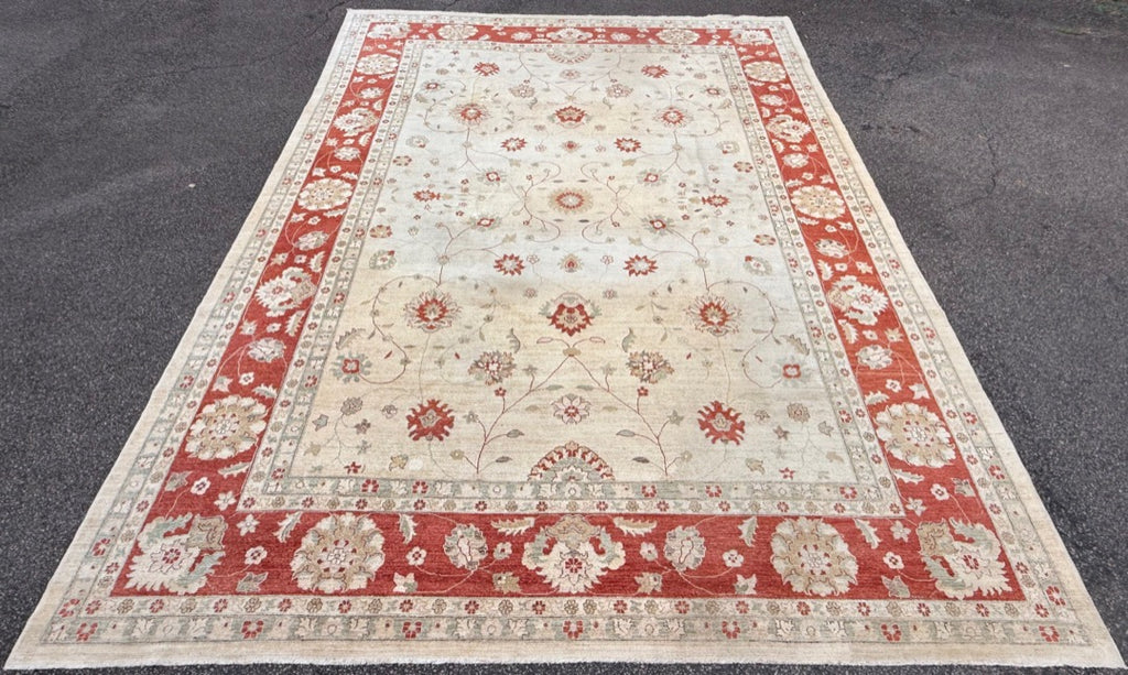 MANSION SIZED OUSHAK HAND KNOTTED RUG, 12.1 x 17.7 (368cm x 536cm)