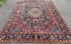 VINTAGE SIGNED PERSIAN KASHMAR HAND KNOTTED RUG, 9.5 x 12.6 (287cm x 381cm)