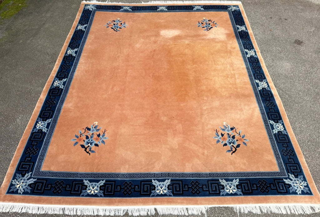 MANSION SIZED ART DECO HAND KNOTTED RUG, 12.2 x 15.1 (371cm x 460cm)
