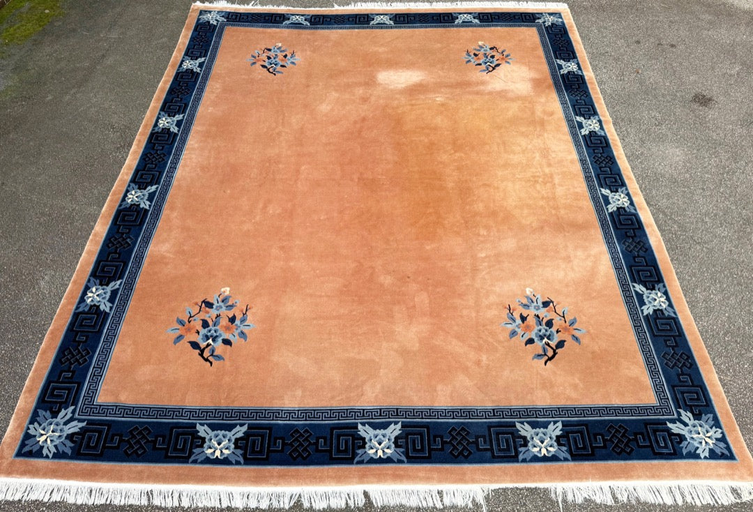 MANSION SIZED ART DECO HAND KNOTTED RUG, 12.2 x 15.1 (371cm x 460cm)