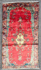 ANTIQUE PERSIAN MALAYER HAND KNOTTED RUG, 5.2 x 9.2 (157cm x 279cm)