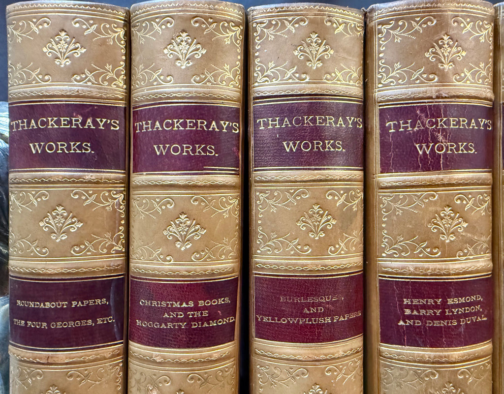 WILLIAM MAKEPEACE THACKERAY WORKS, 10 VOLUMES, 1880s