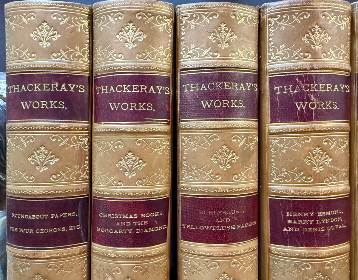 WILLIAM MAKEPEACE THACKERAY WORKS, 10 VOLUMES, 1880s