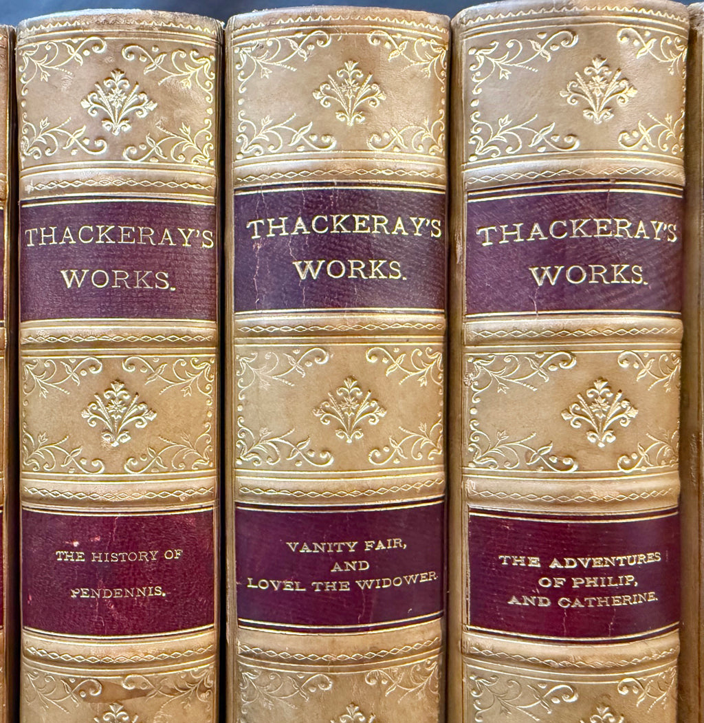 WILLIAM MAKEPEACE THACKERAY WORKS, 10 VOLUMES, 1880s