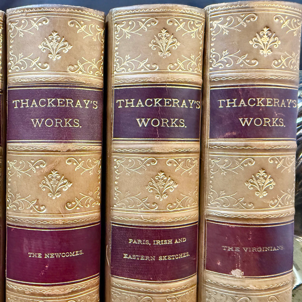WILLIAM MAKEPEACE THACKERAY WORKS, 10 VOLUMES, 1880s