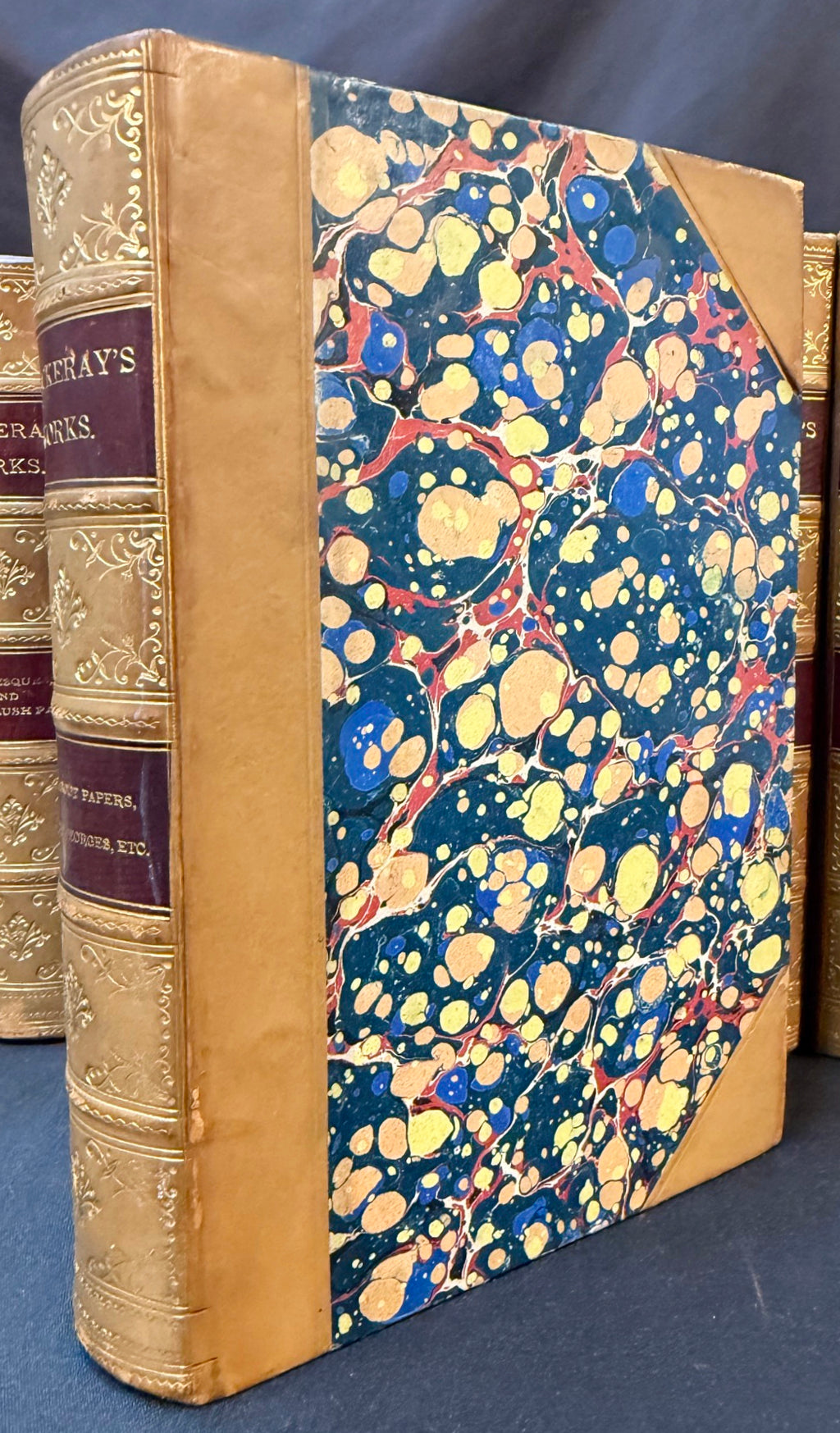 WILLIAM MAKEPEACE THACKERAY WORKS, 10 VOLUMES, 1880s