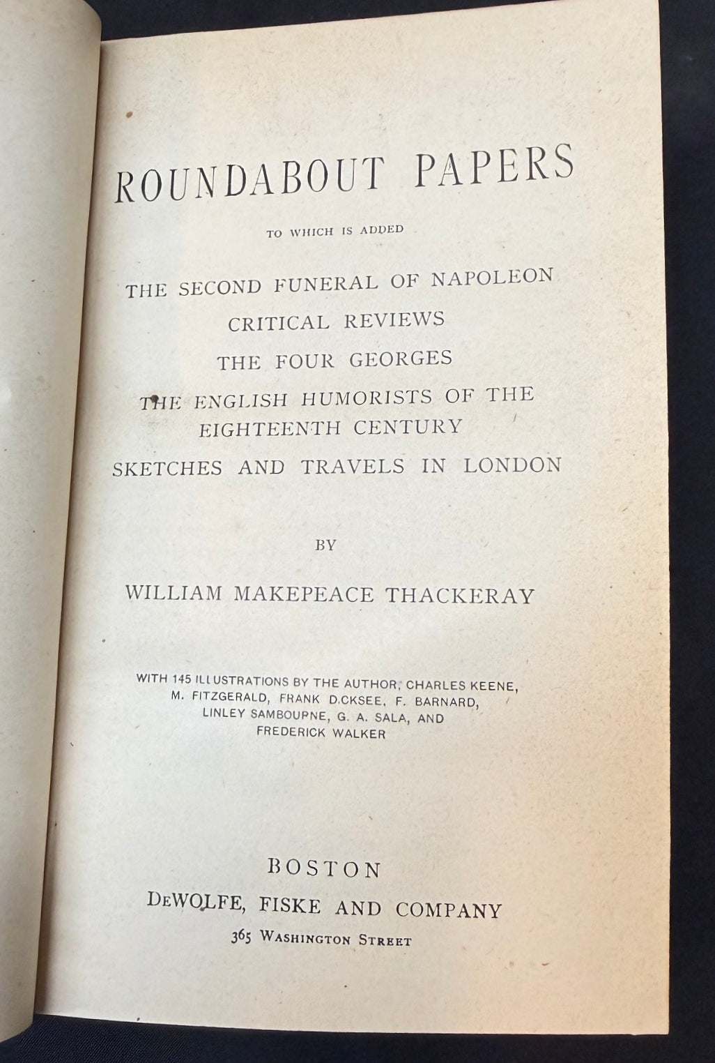 WILLIAM MAKEPEACE THACKERAY WORKS, 10 VOLUMES, 1880s
