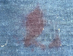 ANTIQUE CHINESE NICHOLS ART DECO HAND-KNOTTED RUG, INDIGO FIELD, MINIMALIST OPEN DESIGN, 1920S, 8.11 x 11.6 (272cm x 351cm)