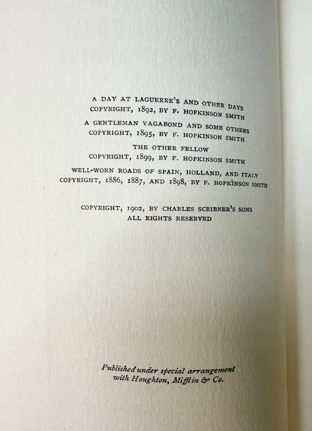 THE NOVELS, STORIES AND SKETCHES OF F. HOPKINSON SMITH, 20 VOLUMES, 1908