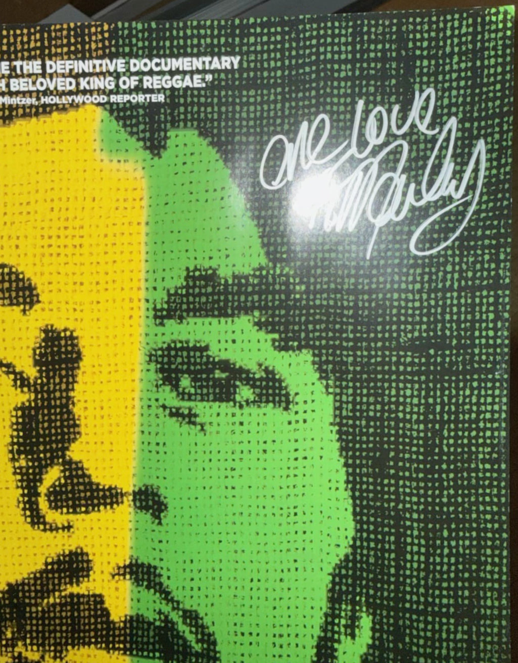 ZIGGY MARLEY AND RITA MARLEY DUAL-SIGNED “MARLEY” FILM POSTER, OFFICIAL DOCUMENTARY IN 2012, 18.5IN x 22.5IN (47cm x 57cm)