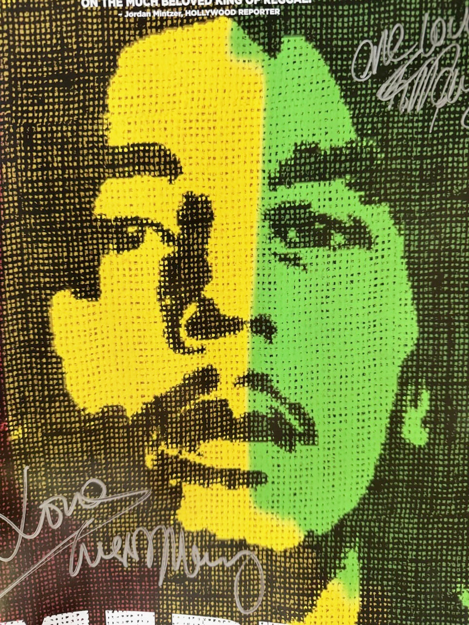 ZIGGY MARLEY AND RITA MARLEY DUAL-SIGNED “MARLEY” FILM POSTER, OFFICIAL DOCUMENTARY IN 2012, 18.5IN x 22.5IN (47cm x 57cm)