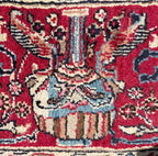 SIGNED PERSIAN KASHAN PICTORIAL HAND KNOTTED RUG, 9.8 x 12.3 (295cm x 373cm)