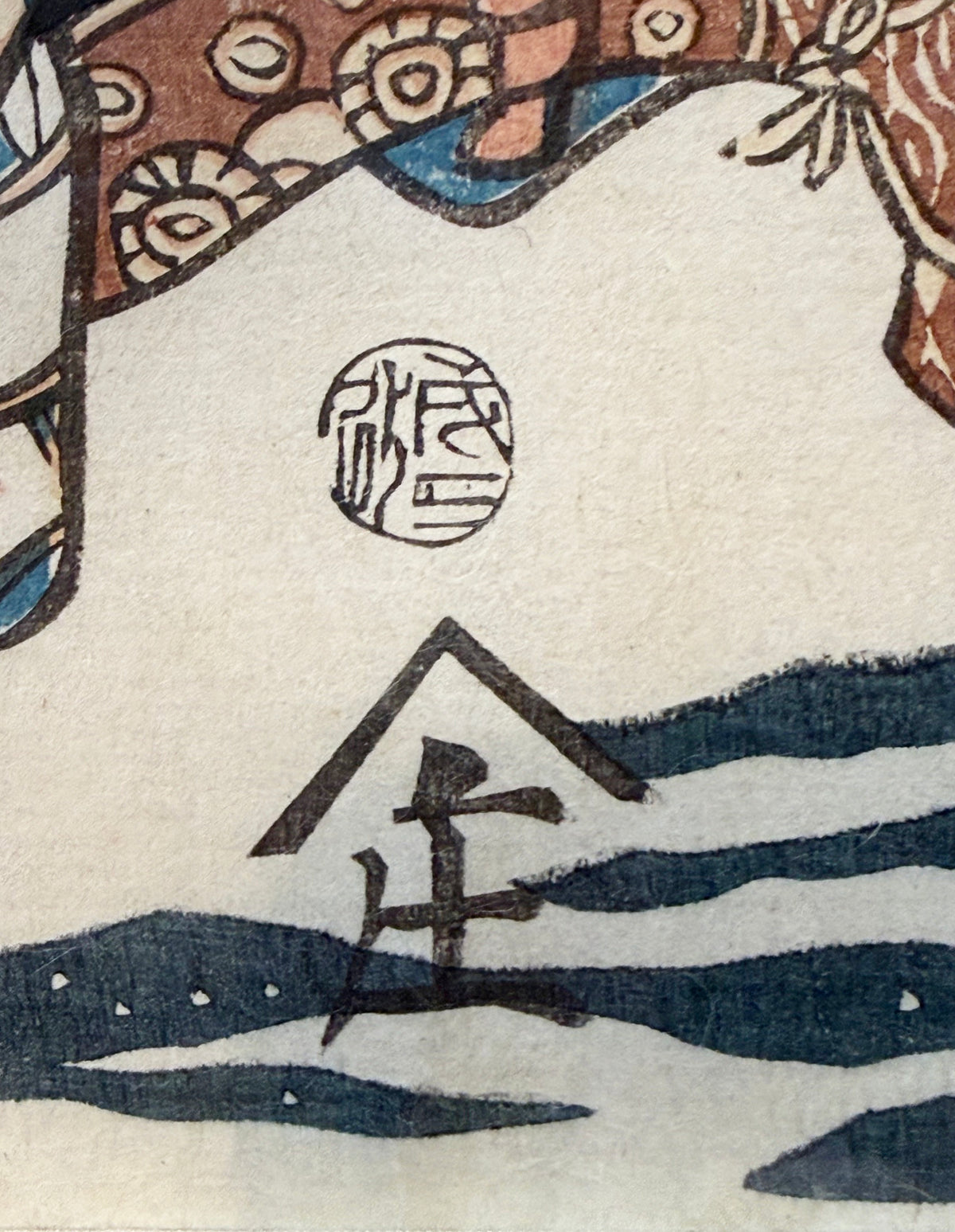 RARE ORIGINAL TOYOKUNI III (UTAGAWA KUNISADA) SAMURAI WOODBLOCK DIPTYCH TITLED BENKEI & YOSHITSUNE AT GOJO BRIDGE, EDO PERIOD c.1850s WITH COA, 25IN x 31IN (64cm x 79cm)