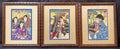 ANTIQUE ORIGINAL JAPANESE TRIPTYCH WOODBLOCK PRINT BY TOYOHARA KUNICHIKA (1835-1900) 18.5IN x 21.5IN (47cm x 55cm)